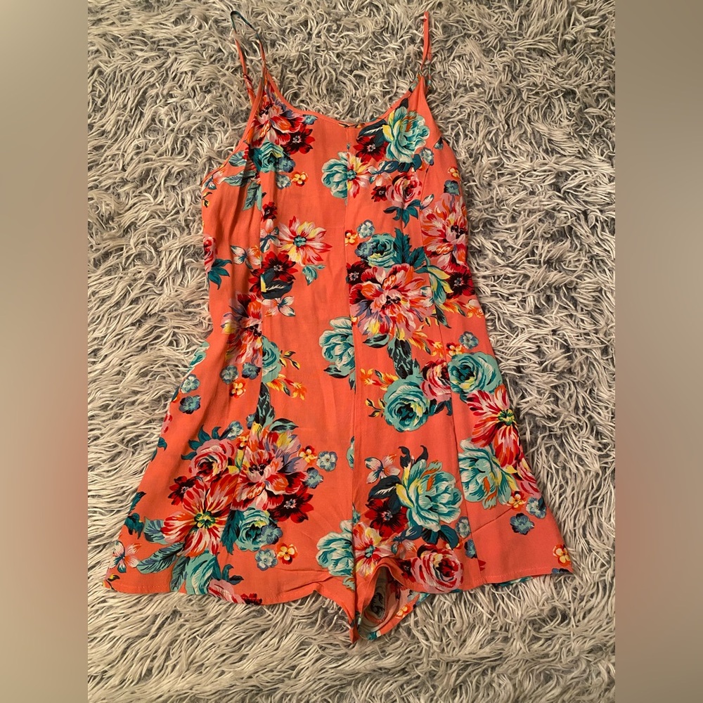 Minkpink Romper Size Small Floral Salmon Colour